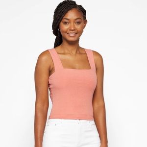 Peach Knit Crop Top. NWT